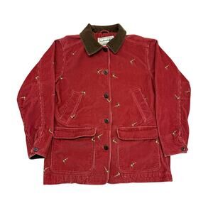 Vintage Women’s L.L. Bean Corduroy Petite Pheasant Barn Coat Jacket size M